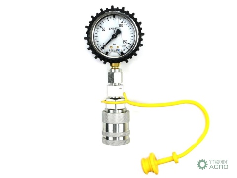 Zestaw pomiarowy ciśnienia hydrauliki z manometrem 160 bar gniazdo EURO Push-Pull Waryński