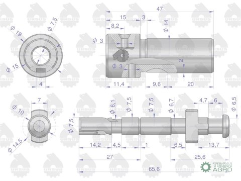 Element tłoczący pompy wtryskowej 132x58x92 C-330 FPE17A-7.5 ORYGINAŁ URSUS Element tłoczący pompy wtryskowej 132x58x92 C-330 FPE17A-7.5 ORYGINAŁ URSUS