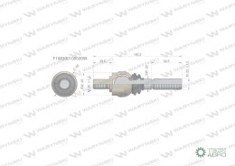 Przegub kierowniczy 180,5mm- M20x1,5; M22x1,5 F198300100030 WARYŃSKI