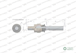 Przegub kierowniczy 224mm- M24x1,5; M26x1,5 F716300100040 WARYŃSKI