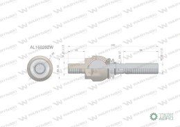 Przegub kierowniczy 240mm- M26x1,5; M28x1,5 AL160202 WARYŃSKI