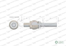 Przegub kierowniczy 241mm- M30x1,5; M28x1,5 F926301100010 WARYŃSKI