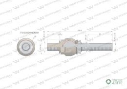Przegub kierowniczy 245,5mm- M30x1,5; M28x1,5 F816300100060 WARYŃSKI
