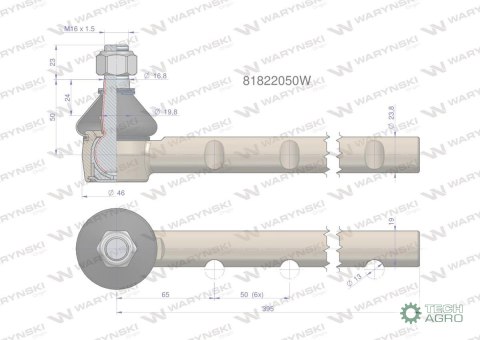 Przegub kierowniczy 81822050 WARYŃSKI Przegub kierowniczy 81822050 WARYŃSKI