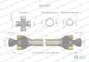 Wał przegubowo-teleskopowy 1210-1900mm 270Nm widłak Z21 od maszyny CE 2020 seria 2R WARYŃSKI