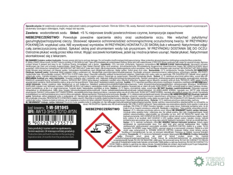 Płyn niskopienny do mycia powierzchni silnie zabrudzonych POWER CLEANING, 2l, Teger