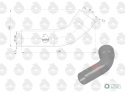 Przewód gumowy górny chłodnicy zbrojonypłótnem C-385 ORYGINAŁ URSUS
