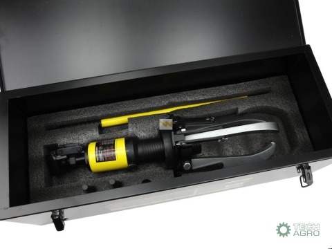 Ściągacz do łożysk, hydrauliczny 10T z zaworami bezpieczeństwa i pierścieniem zabezpieczającym, Waryński