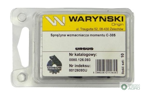 Sprężyna wzmacniacza momentu dł sprzedawane po 10 C-385 ORYGINAŁ URSUS