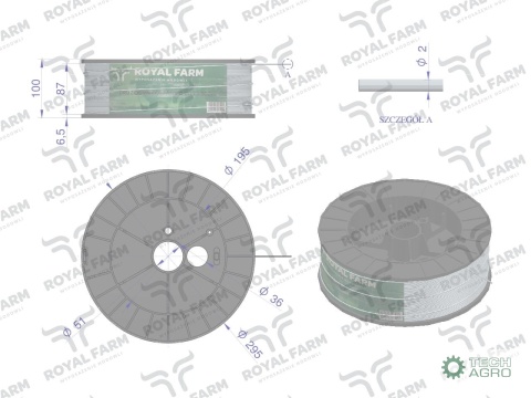 Drut (szpula) do pastucha ocynkowany fi2.0 mm 500m ROYAL FARM RM-105010013