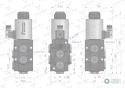 Dzielnik. zawór. elektrozawór kierunkowy elektromagnetyczny kontroli (SVV6/2-90L) (24V DC) 6/2 G1/2 80L VOIMA