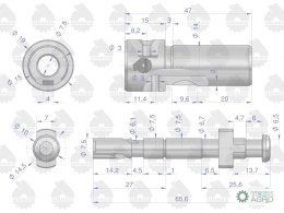 Element tłoczący pompy wtryskowej 132x58x92 C-330 FPE17A-7.5 ORYGINAŁ URSUS