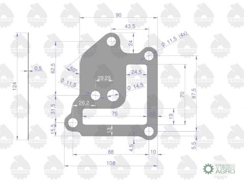 Komplet - zestaw uszczelek silnikowy 2022766U C-330 ORYGINAŁ URSUS