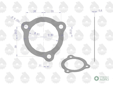 Komplet - zestaw uszczelek silnikowy 2022766U C-330 ORYGINAŁ URSUS