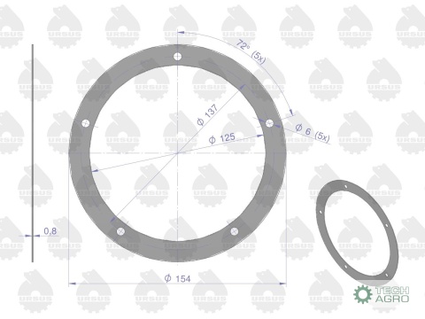 Komplet - zestaw uszczelek silnikowy 2022766U C-330 ORYGINAŁ URSUS