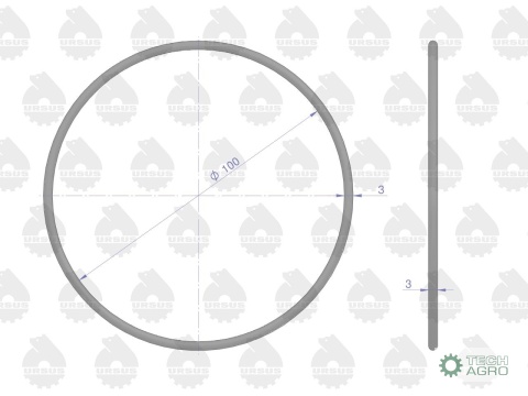 Komplet - zestaw uszczelek silnikowy 2022766U C-330 ORYGINAŁ URSUS