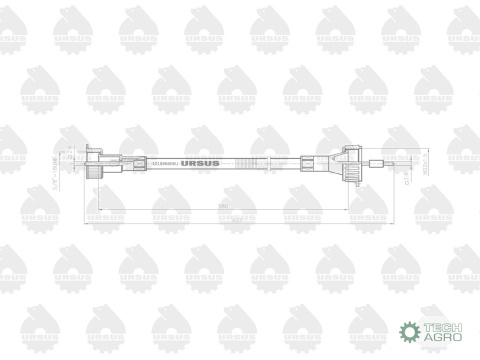 Linka - Licznika MTG (motogodzin) L-580mm 1667951M91 MF ORYGINAŁ URSUS
