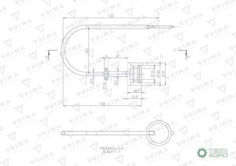Pokrywa (zatyczka. osłona przeciwpyłowa) do GNIAZDA szybkozłącza EURO - kolor żółty VOIMA ( sprzedawane po 10 )