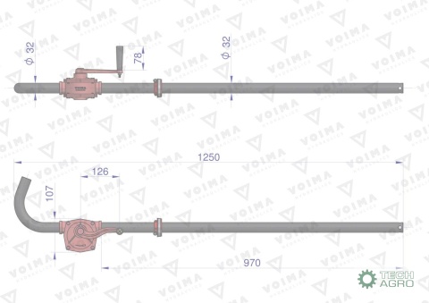 Pompa ręczna do oleju, paliwa, na korbędo beczki VOIMA