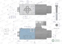 Rozdzielacz (elektrozawór CETOP 3 NG6) 2-pozycyjny 50L suwak "HA" (cewka x1) 230V VOIMA