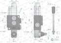 Rozdzielacz hydrauliczny 1-sekcyjny 40Lz sekcją pływającą VOIMA