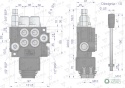 Rozdzielacz hydrauliczny 2-sekcyjny 40Lz joystickiem VOIMA