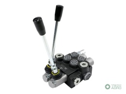 Rozdzielacz hydrauliczny 2-sekcyjny 40Lz zatrzaskami VOIMA