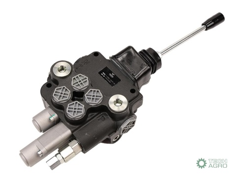 Rozdzielacz hydrauliczny 2-sekcyjny 80L(1-sekcja pływająca) z joystickiem VOIMA