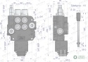 Rozdzielacz hydrauliczny 2-sekcyjny 80Lz joystickiem VOIMA