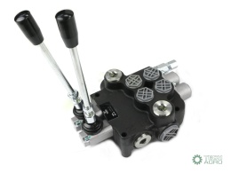 Rozdzielacz hydrauliczny 2-sekcyjny 80Lz zatrzaskami VOIMA