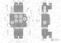 Rozdzielacz hydrauliczny 2-sekcyjny sterowany elektrycznie 12V 40L VOIMA
