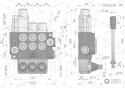 Rozdzielacz hydrauliczny 3-sekcyjny 40L(1-sekcja pływająca) VOIMA