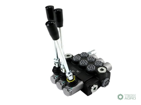 Rozdzielacz hydrauliczny 3-sekcyjny 40L(1 sekcja - z zatrzaskiem) VOIMA
