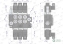 Rozdzielacz hydrauliczny 3-sekcyjny sterowany elektrycznie 12V 40L VOIMA