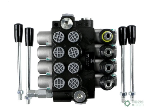 Rozdzielacz hydrauliczny 4-sekcyjny 40L(1 sekcja z zatrzaskiem) VOIMA