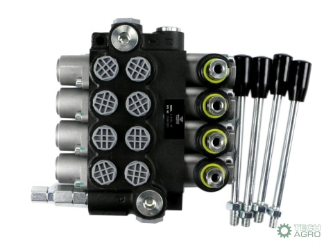 Rozdzielacz hydrauliczny 4-sekcyjny 40L(4-sekcje z zatrzaskiem) VOIMA