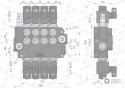 Rozdzielacz hydrauliczny 4-sekcyjny sterowany elektrycznie 12V 80L VOIMA