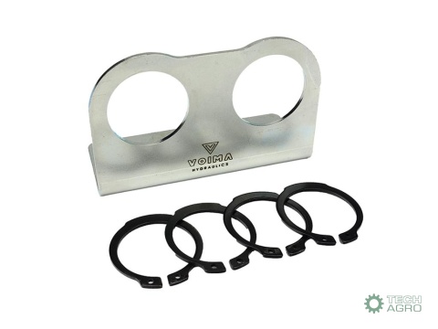 Uchwyt podwójny z pierścieniami segera dla szybkozłączy EURO Push-Pull VOIMA