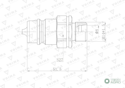 ZAWÓR WT.HYDR.EURO M14X1.5 GZ VOIMA