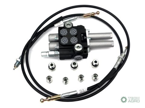 Zestaw do Ładowacz TUR -Rozdzielacz 40L2-sekcyjny + Joystick bez przycisku + Elementy złączne + Linki na kulkę 1500mm VOIMA