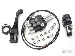 Zestaw do Ładowacz TUR -Rozdzielacz 80L2-sekcyjny + Elektrozawór + Joystick z przyciskiem + Elementy złączne + Linki na kulkę 15