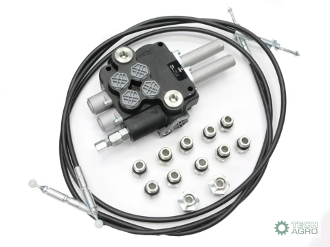 Zestaw do Ładowacz TUR -Rozdzielacz 80L2-sekcyjny + Elektrozawór + Joystick z przyciskiem + Elementy złączne + Linki na kulkę 20