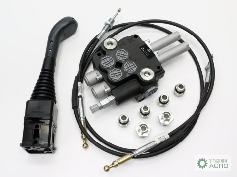 Zestaw do Ładowacz TUR -Rozdzielacz 80L2-sekcyjny + Joystick bez przycisku + Elementy złączne + Linki na kulkę 1500mm VOIMA