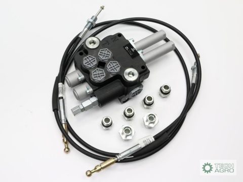 Zestaw do Ładowacz TUR -Rozdzielacz 80L2-sekcyjny + Joystick bez przycisku + Elementy złączne + Linki na kulkę 1500mm VOIMA