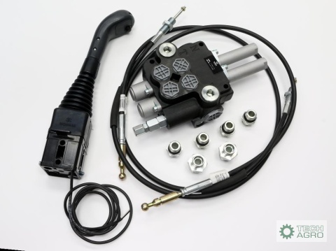 Zestaw do Ładowacz TUR -Rozdzielacz 80L2-sekcyjny + Joystick z przyciskiem + Elementy złączne + Linki na kulkę 1500mm VOIMA