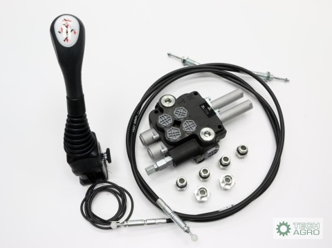 Zestaw do Ładowacz TUR -Rozdzielacz 80L2-sekcyjny + Joystick z przyciskiem + Elementy złączne + Linki na kulkę 2000mm VOIMA