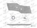 Dłuto lewe, nakładka lemiesza obracalnalewa 12mm zastosowanie Kuhn stal borowa, Royal Farm