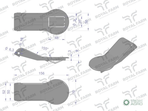 Język plastikowy poidła RF-20906026 ROYAL FARM