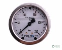 Manometr glicerynowy M63 0-250 bar tylne przyłącze G1/4" POLMO