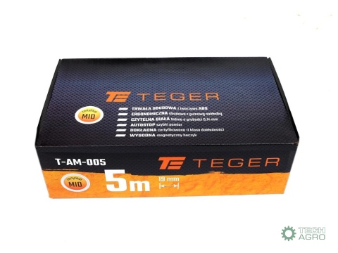 Miara stalowa rozwijana 5m 19mm TEGER